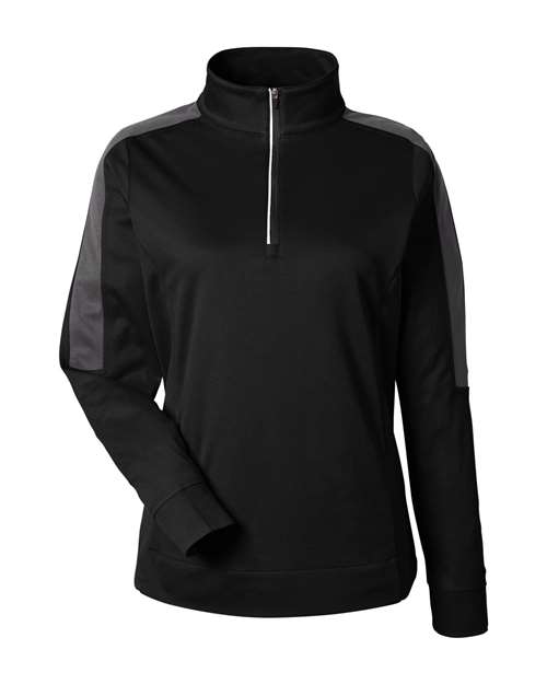 CORE365 - Women's Market Snag Protect Mesh Colourblock Quarter-Zip Pullover