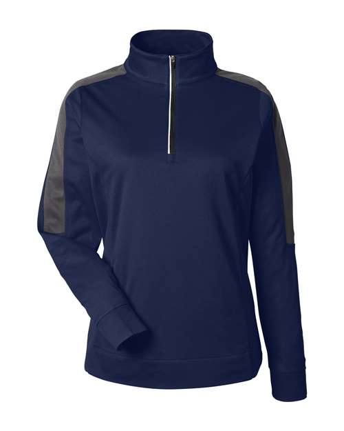 CORE365 - Women's Market Snag Protect Mesh Colourblock Quarter-Zip Pullover