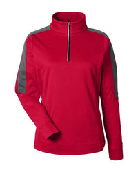 CORE365 - Women's Market Snag Protect Mesh Colourblock Quarter-Zip Pullover