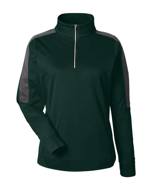 CORE365 - Women's Market Snag Protect Mesh Colourblock Quarter-Zip Pullover