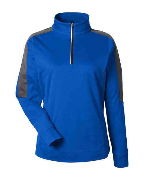 CORE365 - Women's Market Snag Protect Mesh Colourblock Quarter-Zip Pullover