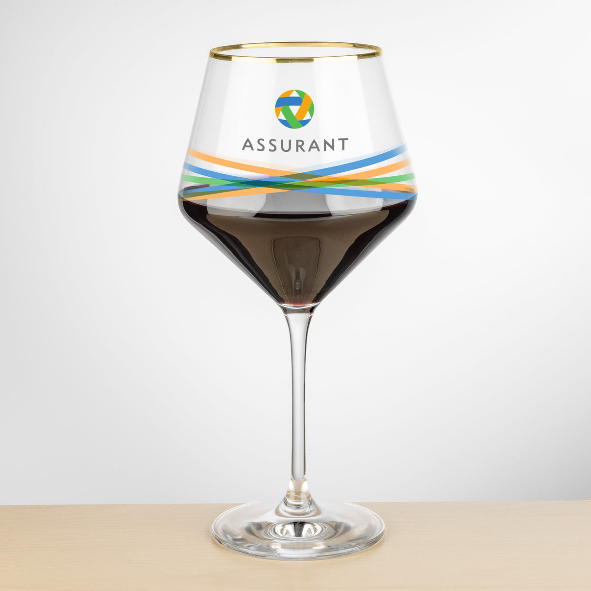 Custom Logo Tucson Gold Rim Burgundy Wine - VividPrint™