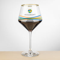 Custom Logo Tucson Gold Rim Burgundy Wine - VividPrint™
