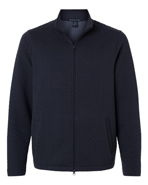 Devon & Jones Men' Berkley Textured Full-Zip Jacket