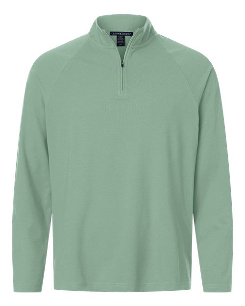 Devon & Jones Men' Seaton Pebble Textured Quarter-Zip Pullover