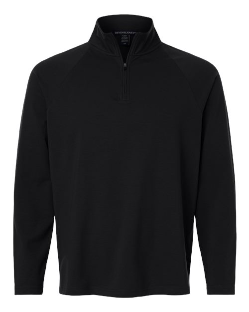 Devon & Jones Men' Seaton Pebble Textured Quarter-Zip Pullover