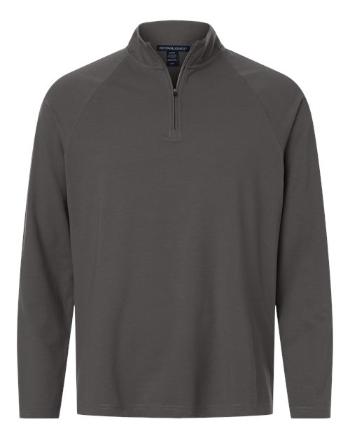 Devon & Jones Men' Seaton Pebble Textured Quarter-Zip Pullover