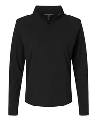 Devon & Jones Women's Seaton Pebble Textured Quarter-Zip Pullover