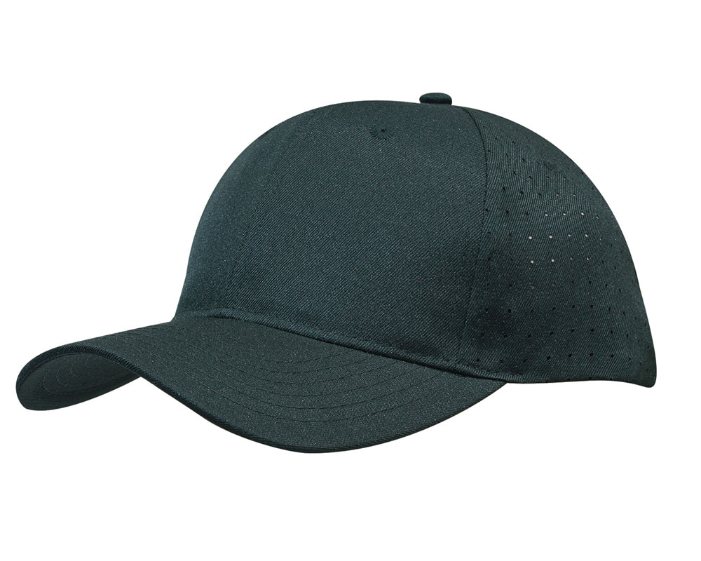 Custom Logo Headwear Canada Breathable Poly Twill with circle perforations