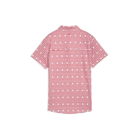 PUMA Maple Leaf Printed Golf Polo - Women's - White Glow-Strong Red