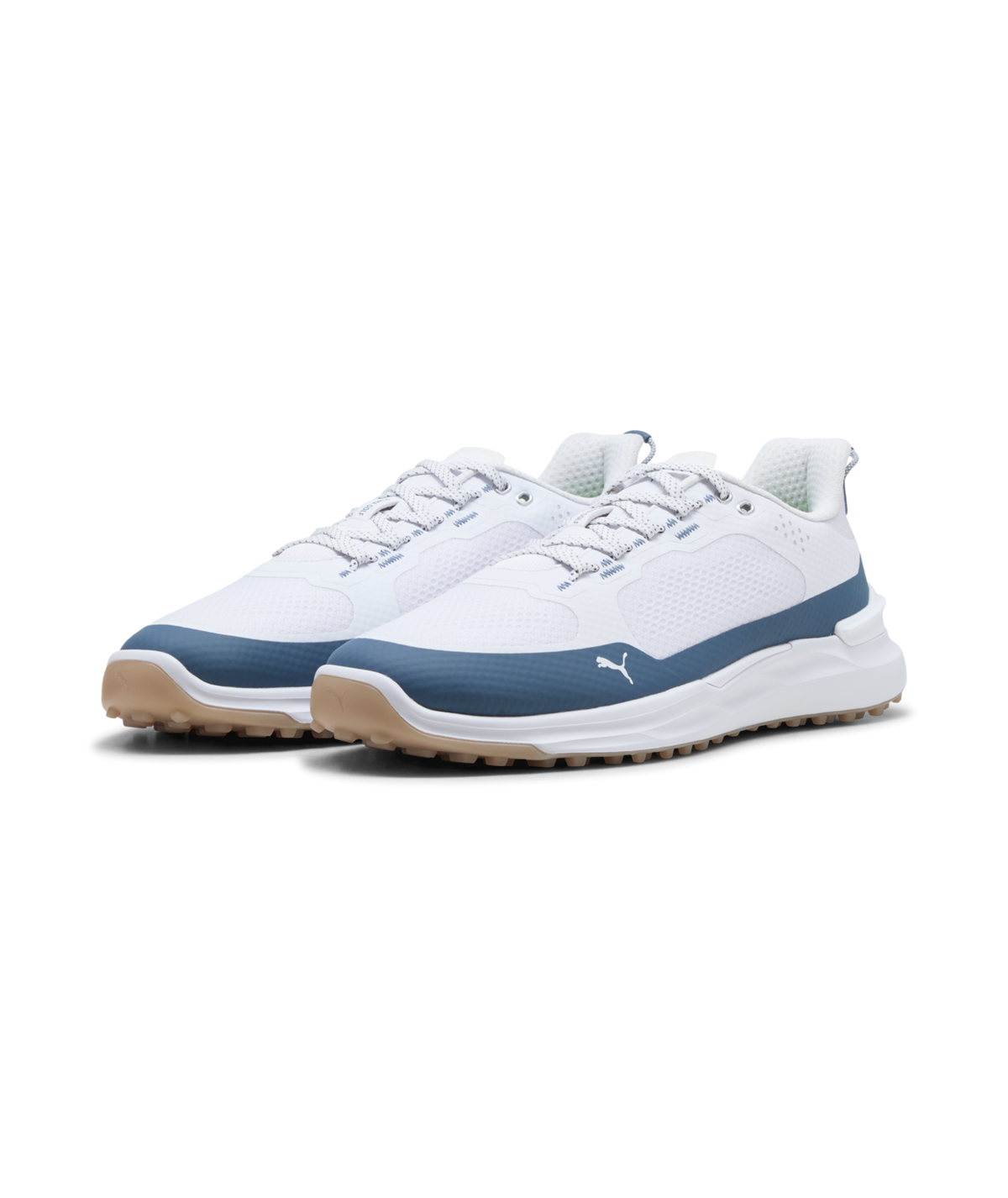PUMA IGNITE ELEVATE X Spikeless Golf Shoes - Men's - Puma White-Dark Indigo