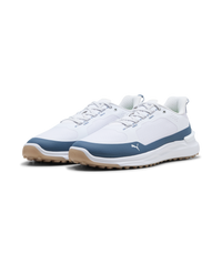 PUMA IGNITE ELEVATE X Spikeless Golf Shoes - Men's - Puma White-Dark Indigo