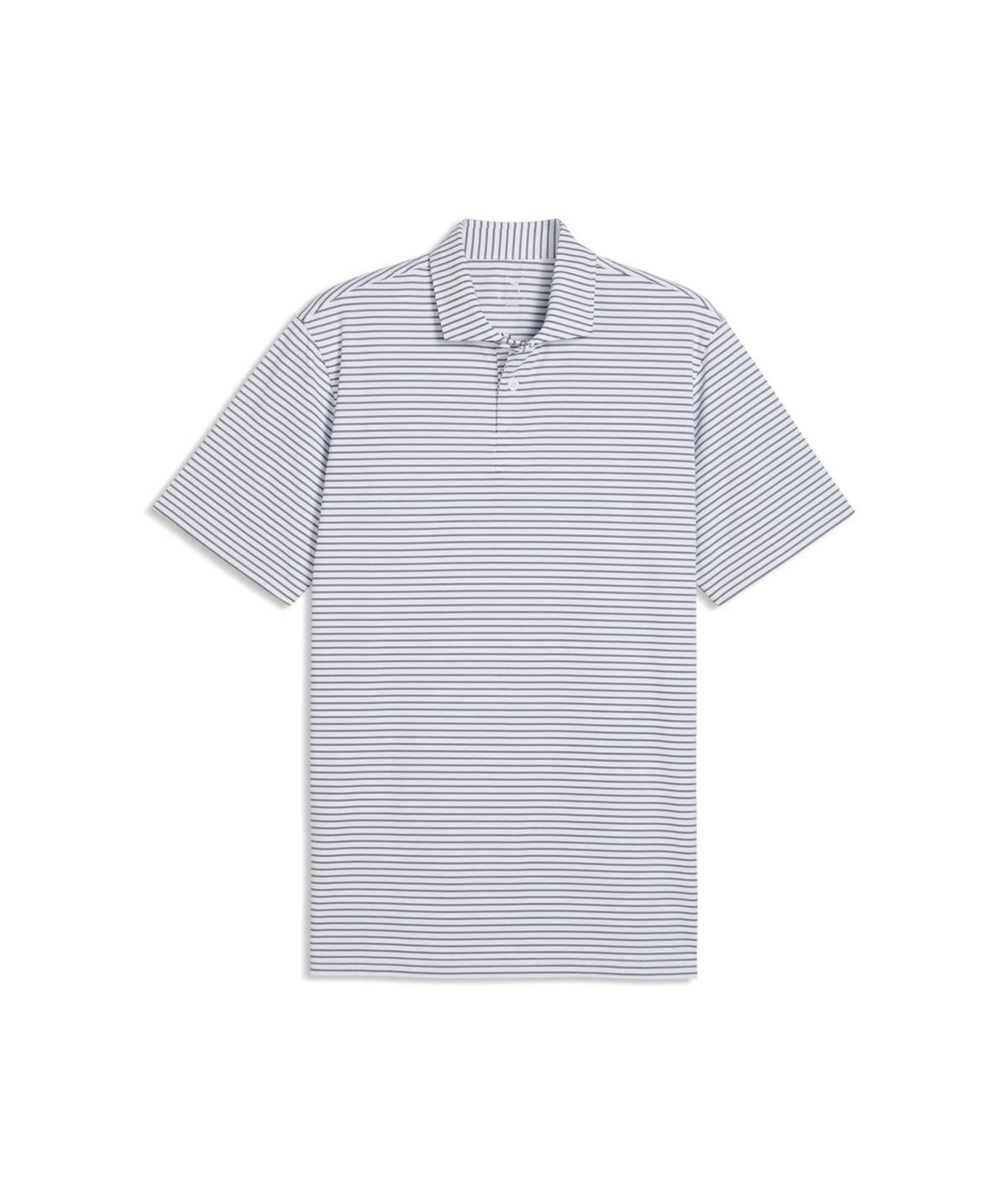 PUMA BRRR Stripe Golf Polo - Men's - White Glow-Puma Black