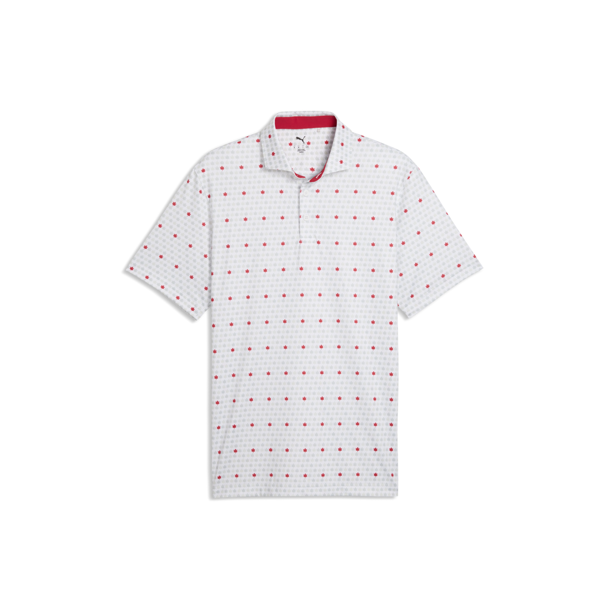 PUMA MATTR Maple Leaf Golf Polo - Men's - White Glow-Ash Gray