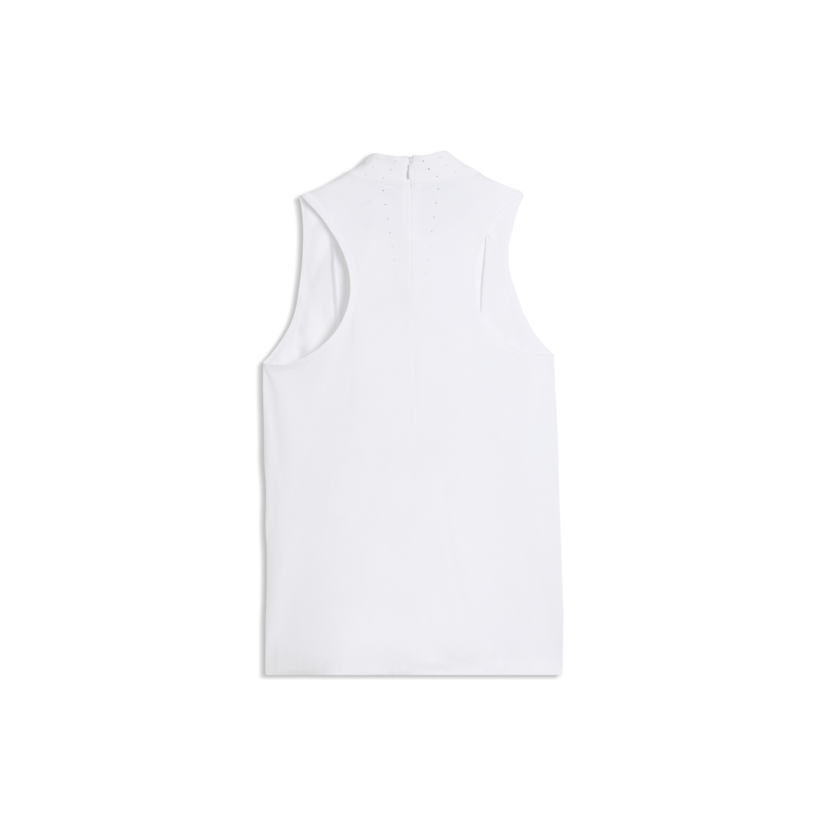 PUMA Nylon Sport Sleeveless Mockneck Golf Polo - Women's - White Glow