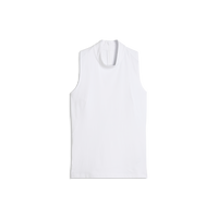 PUMA Nylon Sport Sleeveless Mockneck Golf Polo - Women's - White Glow