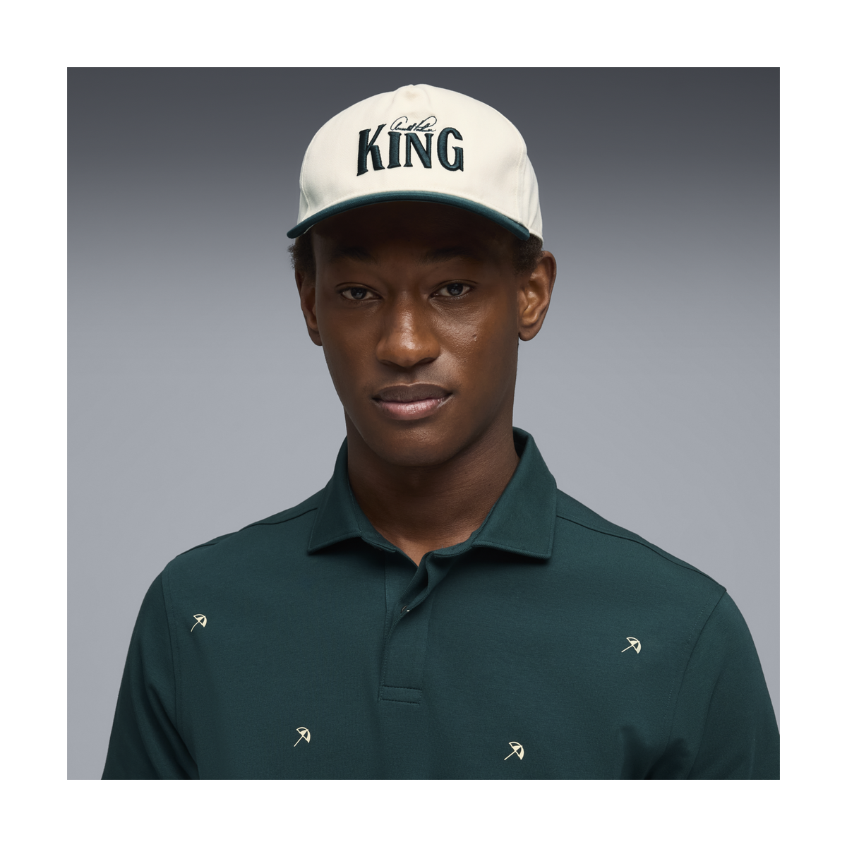 PUMA AP King Golf Cap - Alpine Snow-Forest Green