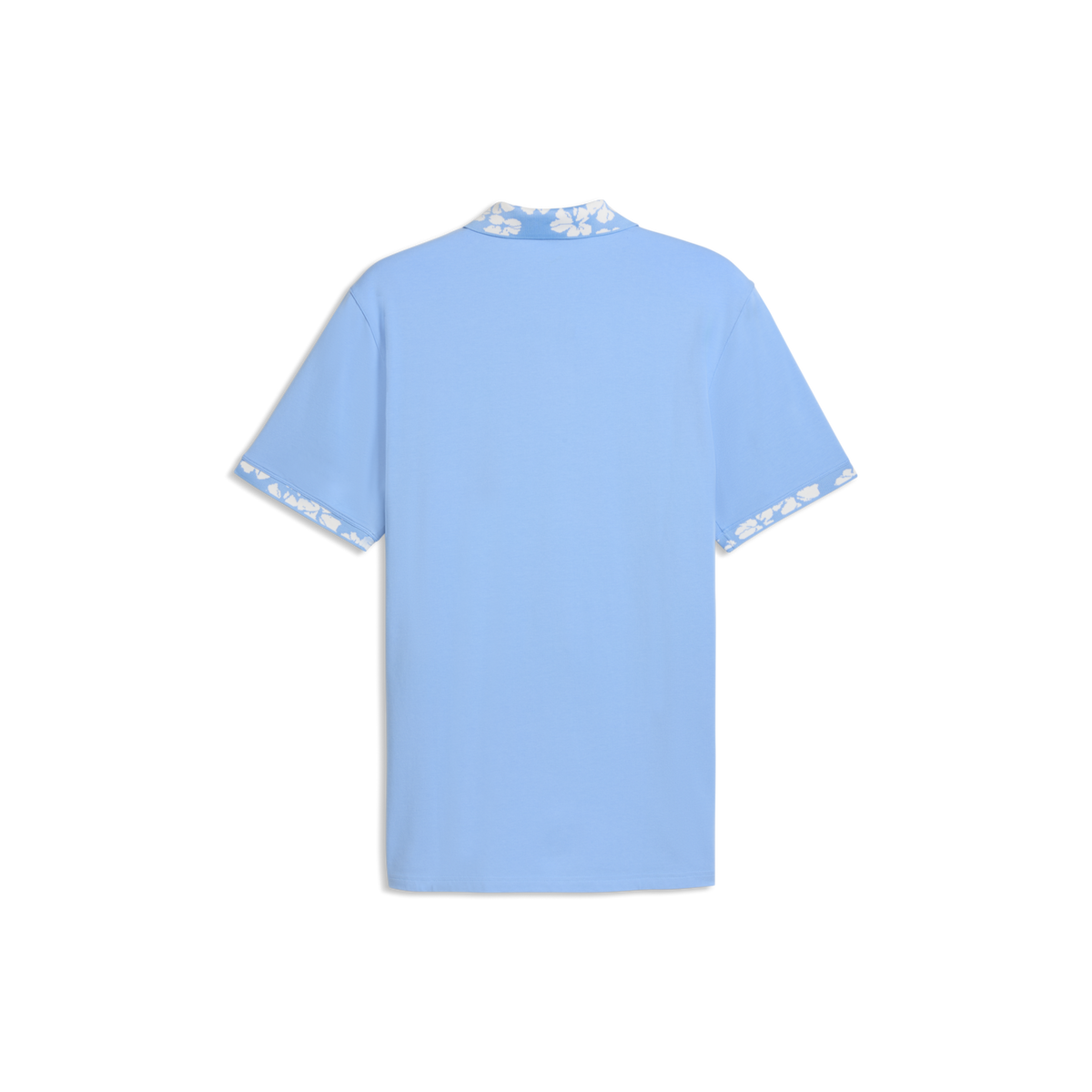 PUMA Modalon Floral Rib Golf Polo - Men's - Team Light Blue-Warm White