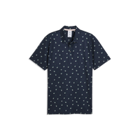 PUMA AP CLOUDSPUN Lemon Golf Polo - Men's - Deep Navy
