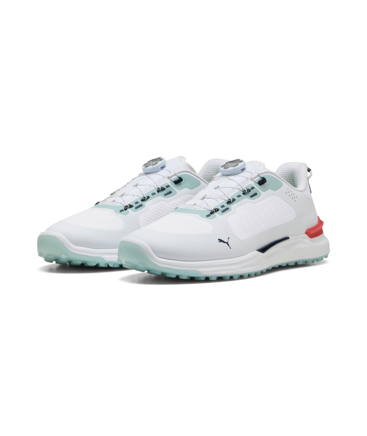 PUMA IGNITE ELEVATE 2 Disc Spikeless Golf Shoes - Men's - Puma White-Modern Mint