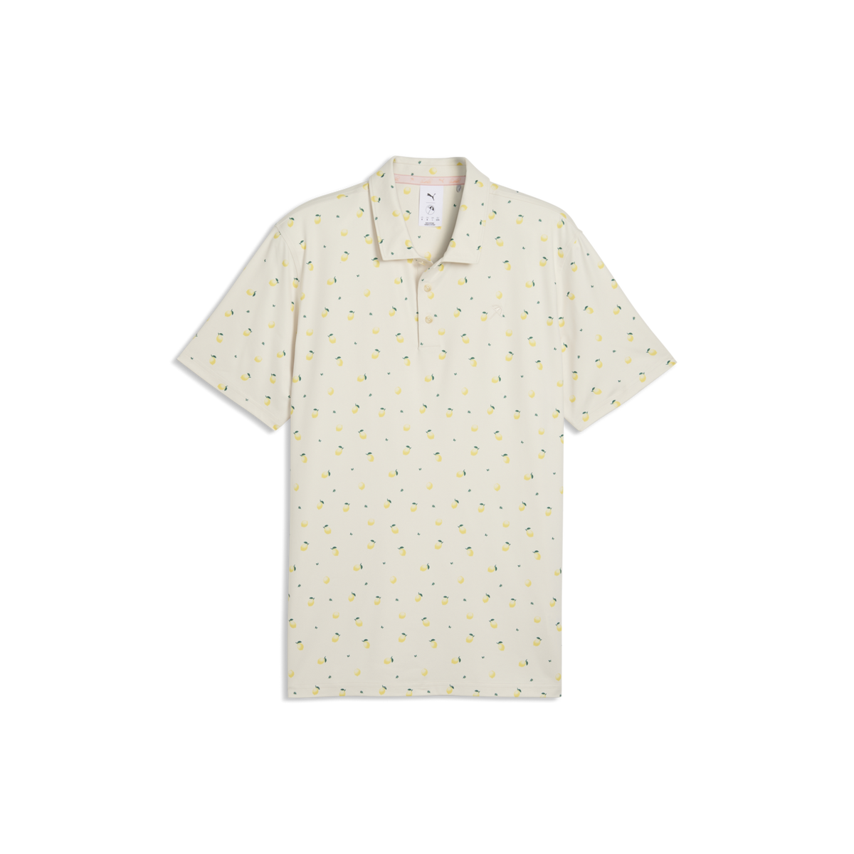 PUMA AP CLOUDSPUN Lemon Golf Polo - Men's - Alpine Snow