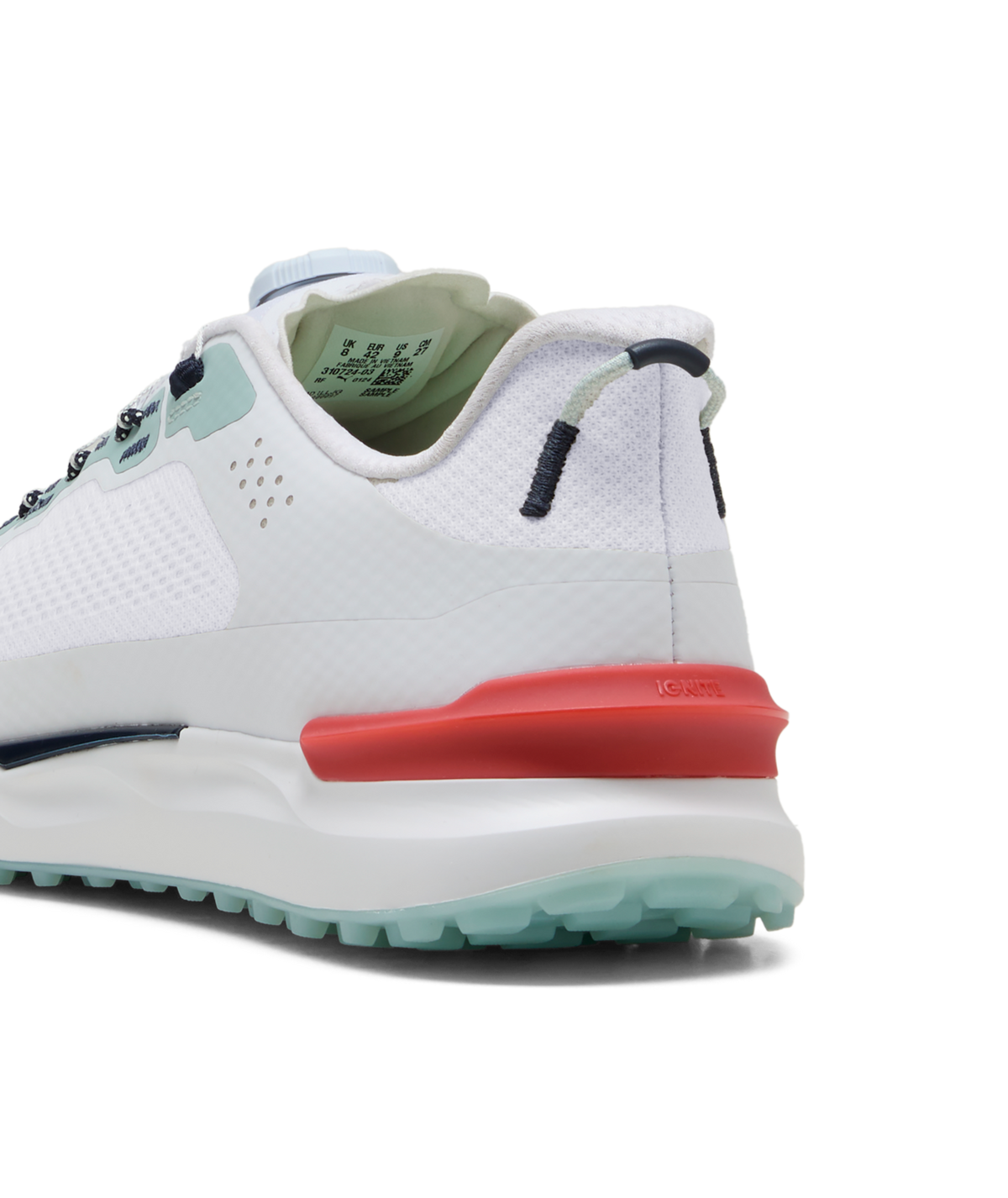 PUMA IGNITE ELEVATE 2 Disc Spikeless Golf Shoes - Men's - Puma White-Modern Mint