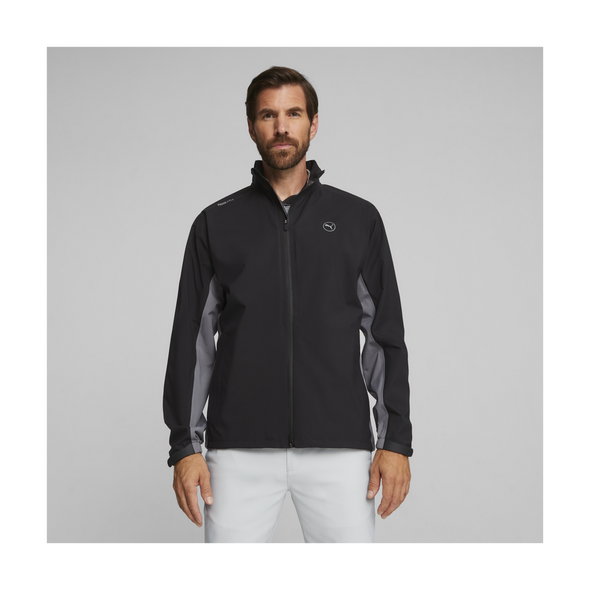 PUMA DRYLBL Rain Golf Jacket - Men's - Puma Black-Slate Sky