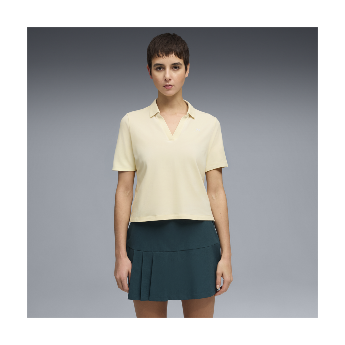PUMA AP Modalon Golf Polo - Women's - Lemon Butter
