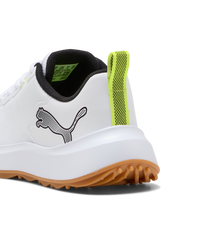PUMA GRUVE SPORT Spikeless Golf Shoes - Juniors' - Puma White-Puma Black-Yellow Alert