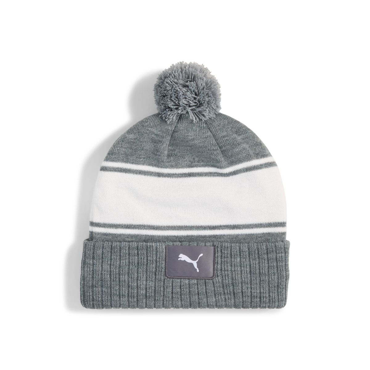 PUMA Sport Pom Golf Beanie - Quiet Shade-White Glow