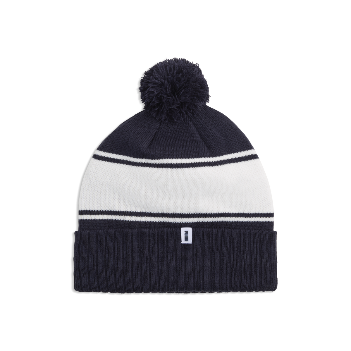 PUMA Sport Pom Golf Beanie - Deep Navy-White Glow