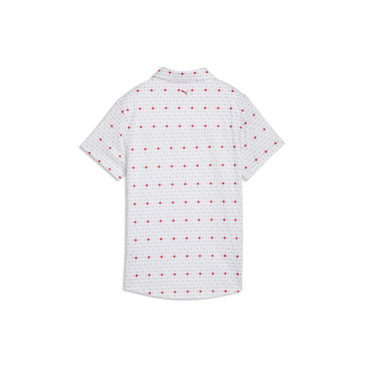 PUMA Maple Leaf Printed Golf Polo - Women's - White Glow-Ash Gray