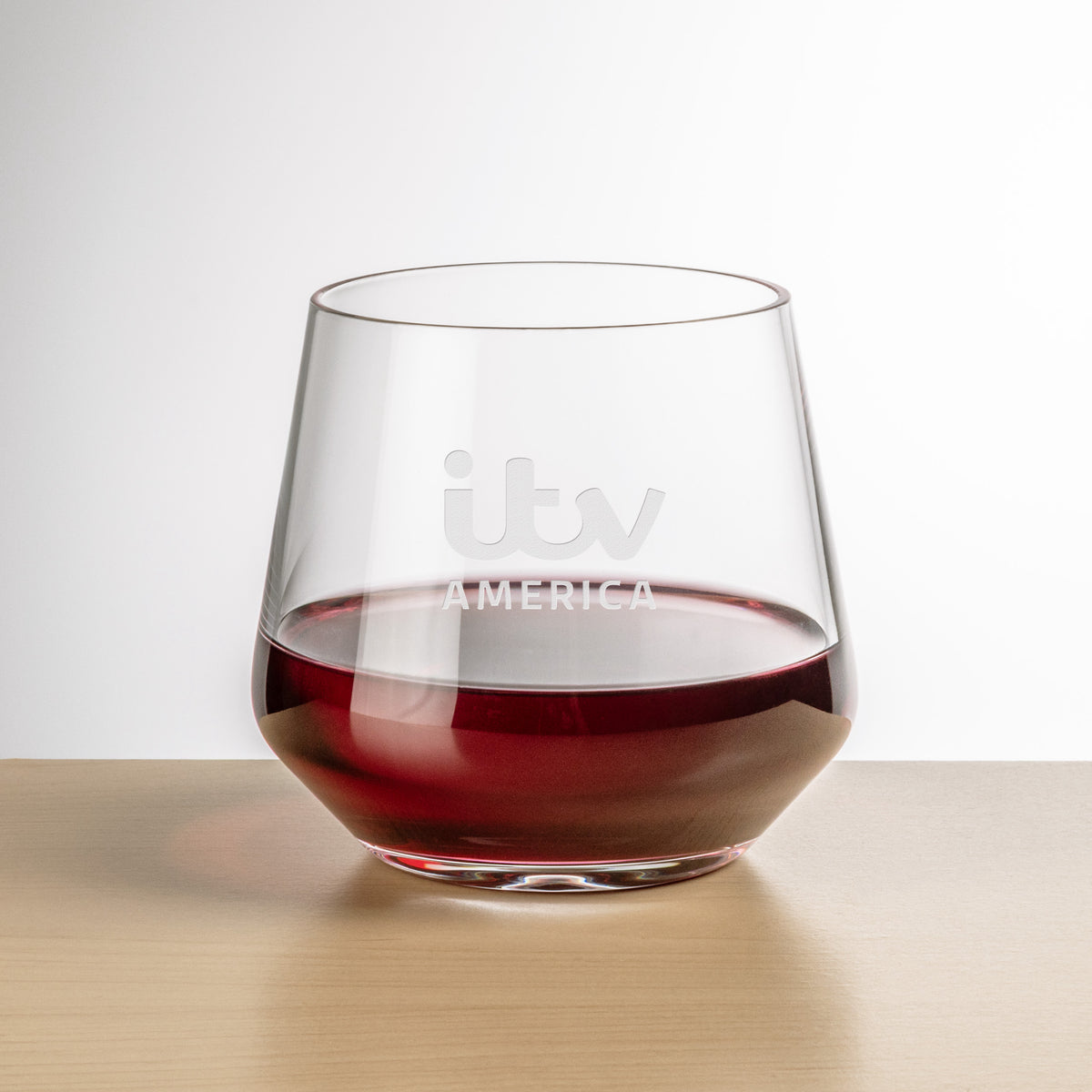 Custom Logo Sturgis Stemless Wine - Deep Etch