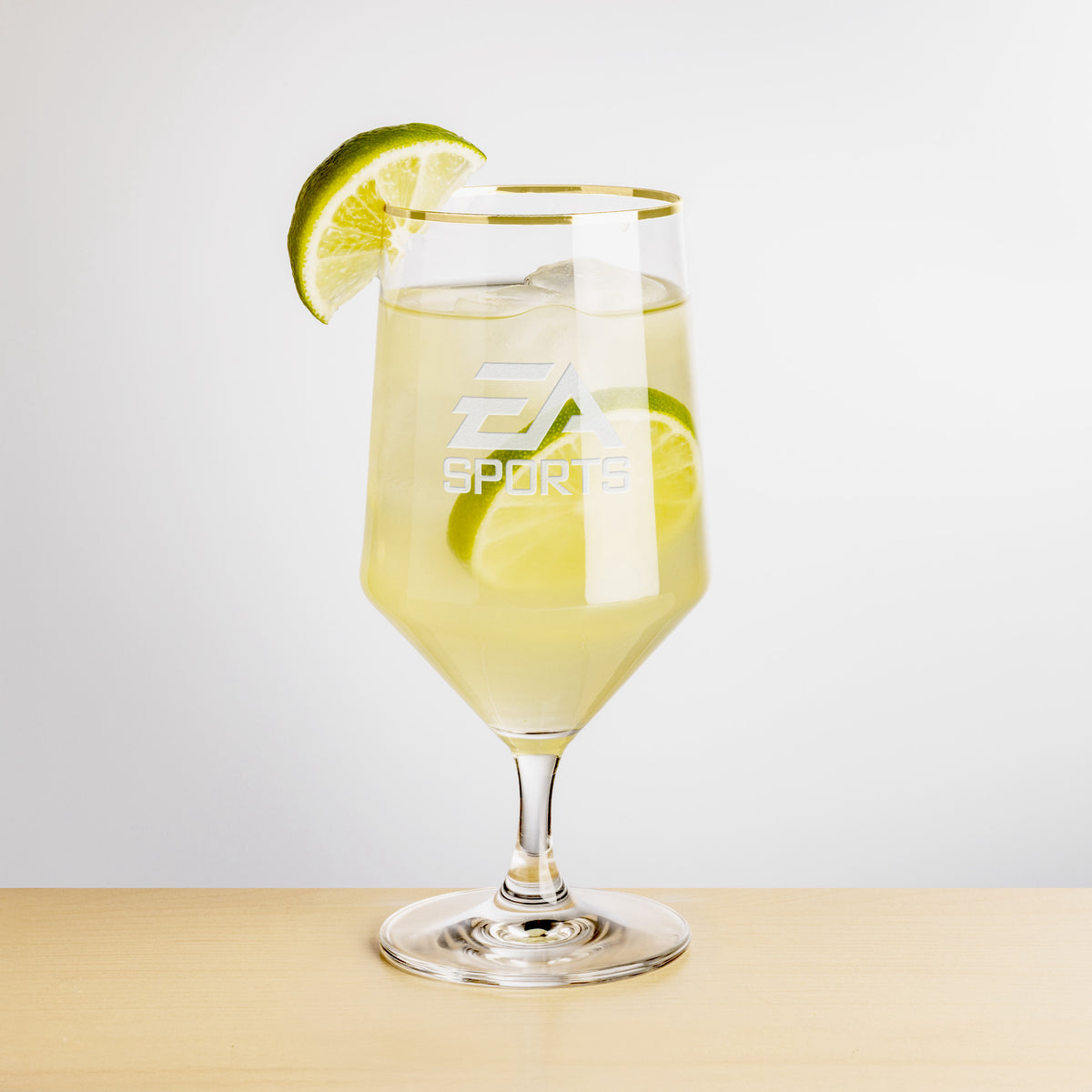 Custom Logo Tucson Gold Rim Cocktail - Deep Etch
