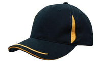 Custom Logo Headwear Canada Brushed Heavy Cotton with Crown Inserts, Peak Trim & Sandwich