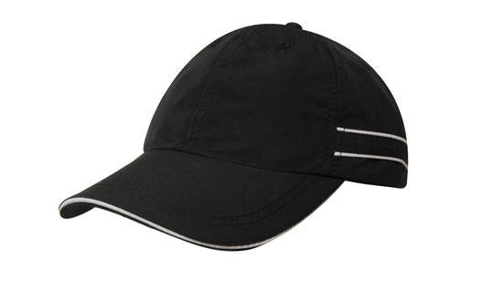 Custom Logo Headwear Canada Microfibre Sports Cap with Piping and Sandwich