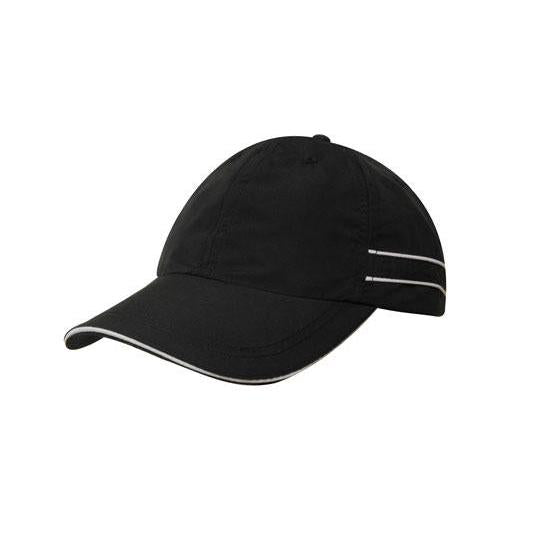 Custom Logo Headwear Canada Microfibre Sports Cap with Piping and Sandwich