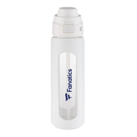 Custom Logo Arno Borosilicate Glass Bottle w/Straw - 24oz