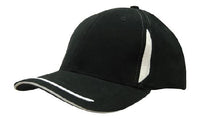 Custom Logo Headwear Canada Brushed Heavy Cotton with Crown Inserts, Peak Trim & Sandwich