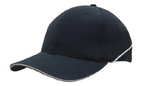 Custom Logo Headwear Canada Brushed Heavy Cotton with Crown Piping and Sandwich