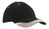 Custom Logo Headwear Canada Brushed Heavy Cotton with Peak Inserts & Printed Trim