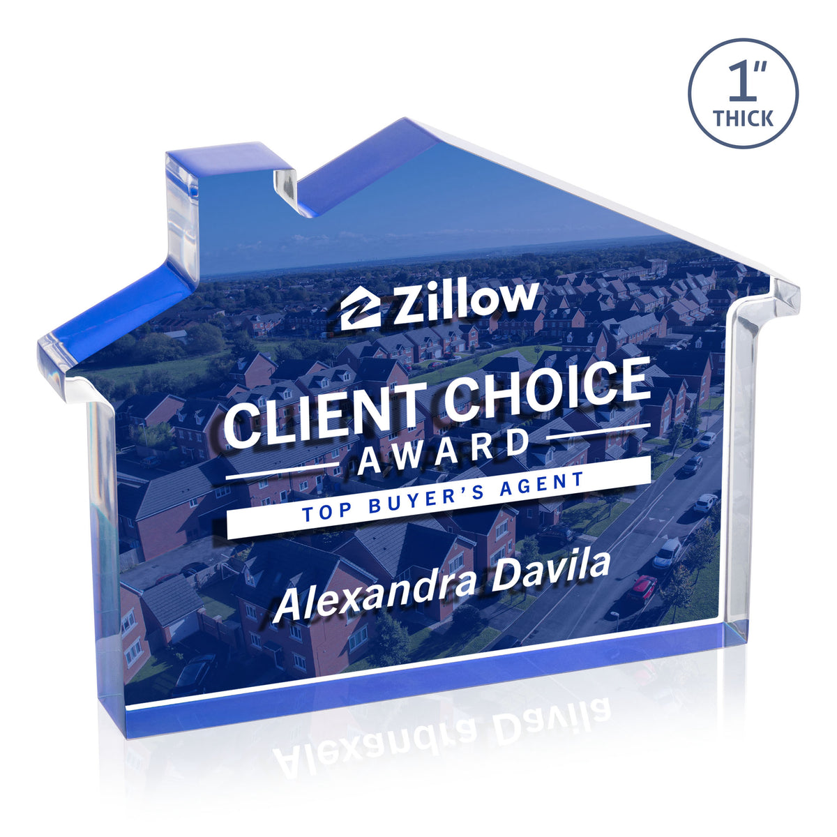 Custom Logo Homestyle VividPrint™ Double Sided Award - Blue