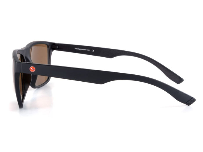 Sundog Rea Matte Black/Brown Flash Mirror Lens Sunglasses