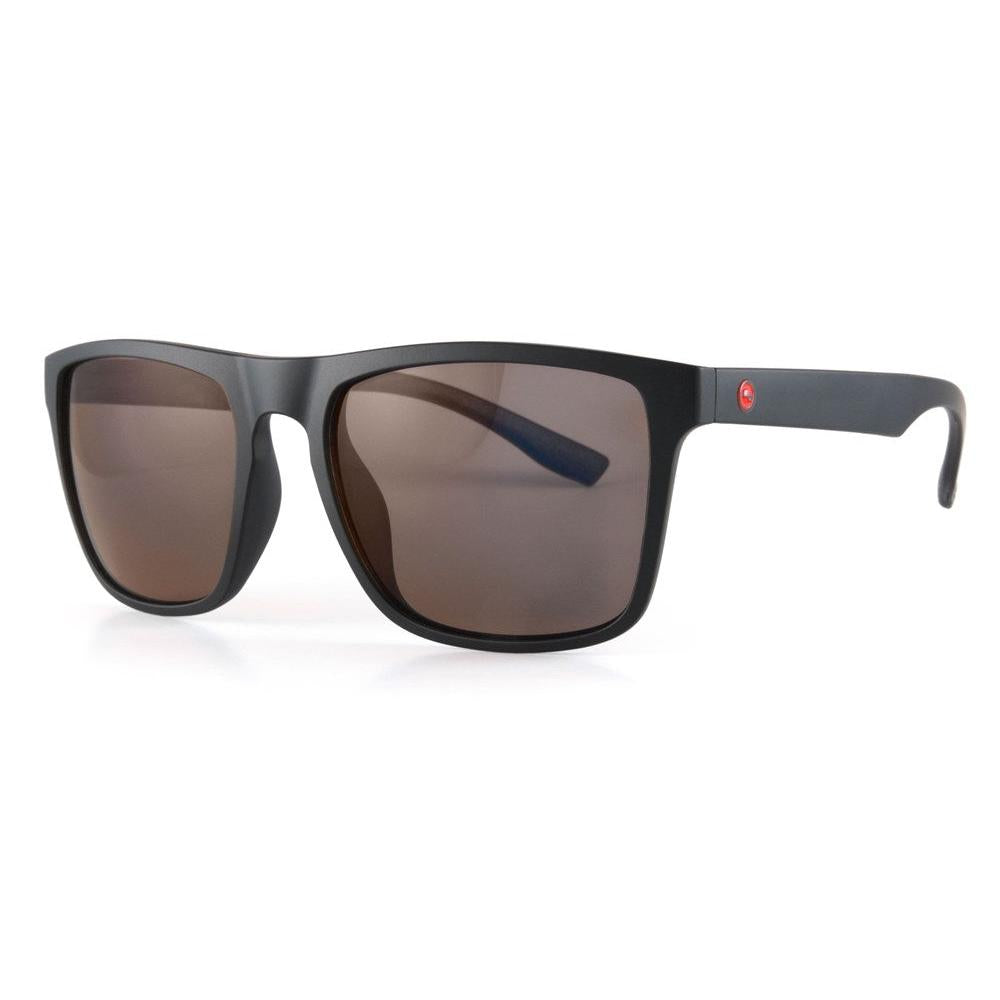Sundog Rea Matte Black/Brown Flash Mirror Lens Sunglasses