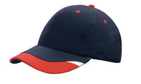 Custom Logo Headwear Canada Brushed Heavy Cotton with Peak Inserts & Printed Trim