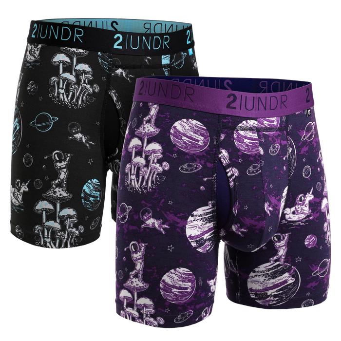 2UNDR 2 Pack - Swing Shift Boxer Brief - Space Golf Black/Navy