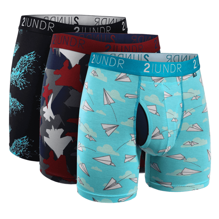 2UNDR 3 Pack - Swing Shift Boxer Brief - Astro Eagles/Top Gun/Office Jets