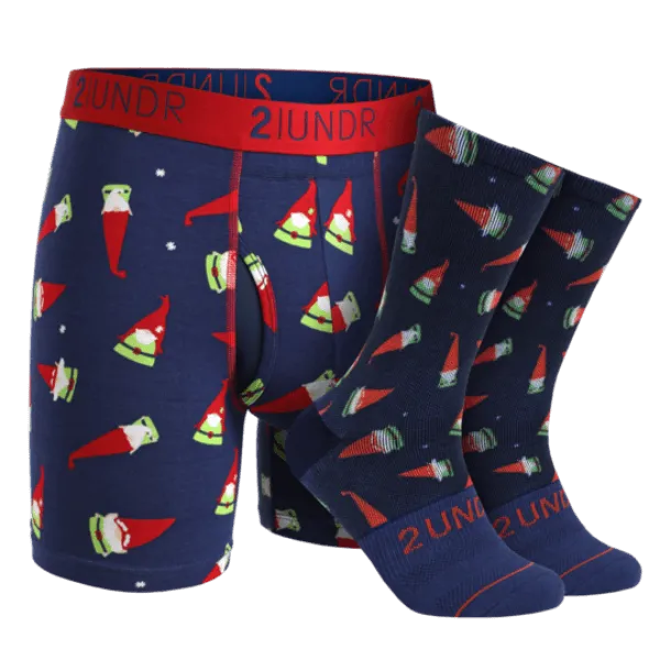 2UNDR SS Boxer Brief/Sock Pack - Gnomes