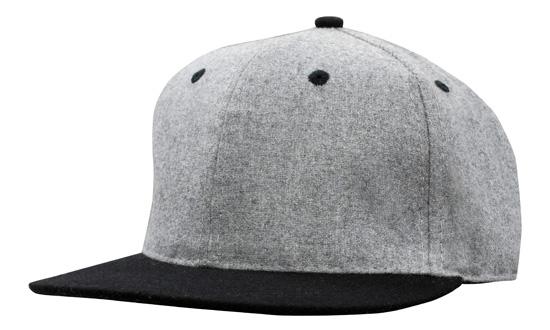 Custom Logo Headwear Canada Grey Marle Flannel with Snap Back Pro Styling