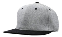 Custom Logo Headwear Canada Grey Marle Flannel with Snap Back Pro Styling